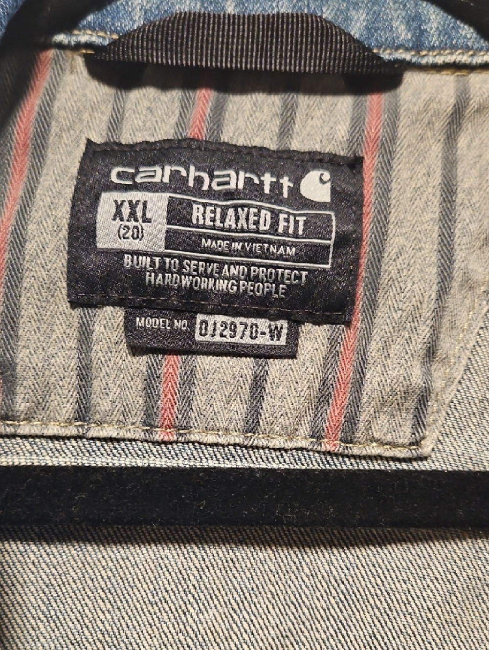 Carhartt Women's Light Blue Denim Jean Jacket - Picture 2 of 5